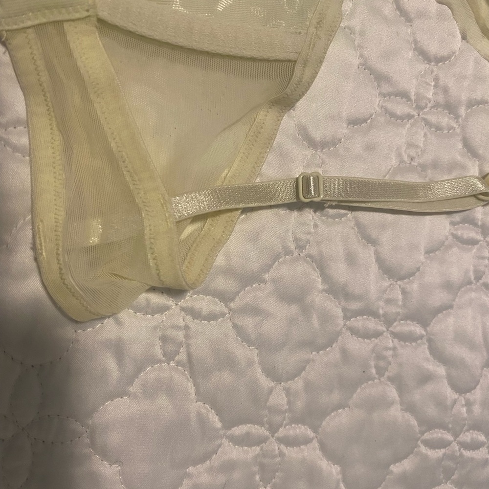 Victoria's Secret Sheer Green Floral Bra, 38C, with matching pantie, size large. - Picture 8 of 15